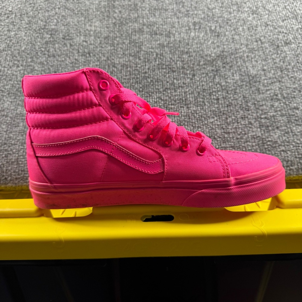 Vans Sk8-Hi Monochromatic Neon Pink High Top Sneakers Womens 9 Mens 7.5 721356